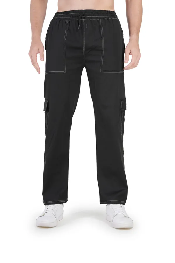 Black_Polyester_Blend_Regular_Fit_Solid_Cargo_Western_Wear_Casual_Trackpant