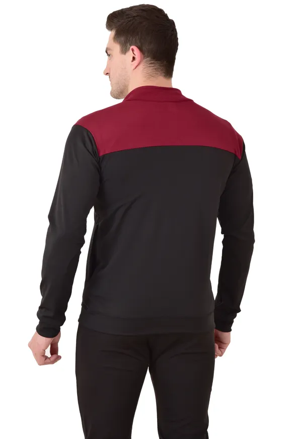 Black_&_Maroon_Stretchable_Lycra_Full_Zipper_Sweatshirt