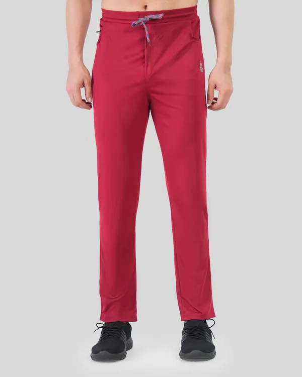 Maroon_Stretchable_Lycra_Regular_Fit_Solid_Western_Wear_Casual_Trackpant
