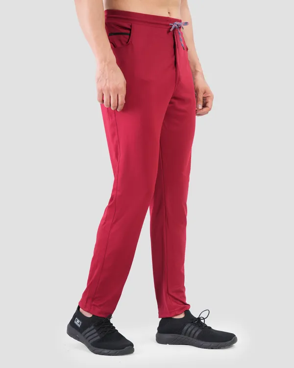 Maroon_Stretchable_Lycra_Regular_Fit_Solid_Western_Wear_Casual_Trackpant
