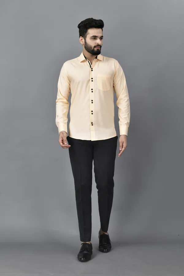 Beige_Cotton_Blend_Regular_Fit_Full_Sleeve_Solid_Hip_Length_Shirt_For_Men