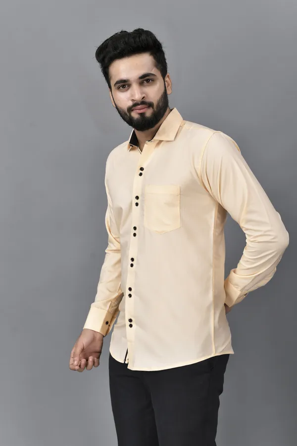 Beige_Cotton_Blend_Regular_Fit_Full_Sleeve_Solid_Hip_Length_Shirt_For_Men