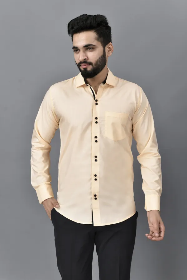 Beige_Cotton_Blend_Regular_Fit_Full_Sleeve_Solid_Hip_Length_Shirt_For_Men