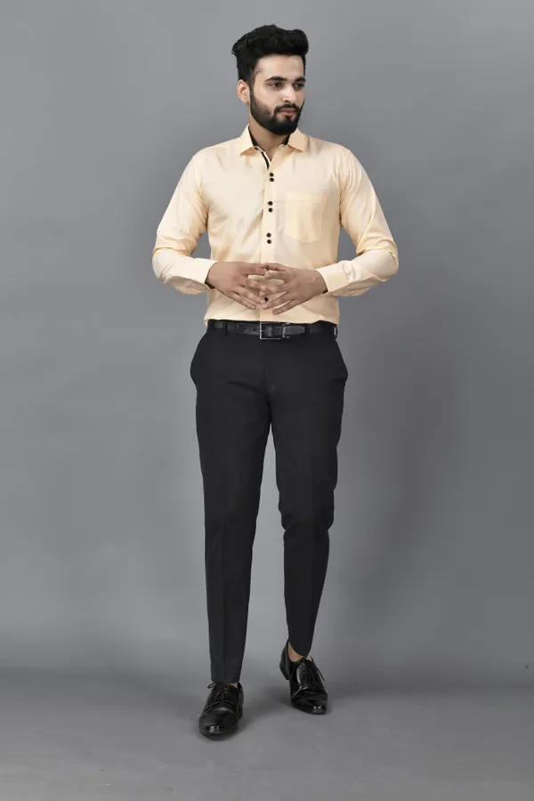 Beige_Cotton_Blend_Regular_Fit_Full_Sleeve_Solid_Hip_Length_Shirt_For_Men