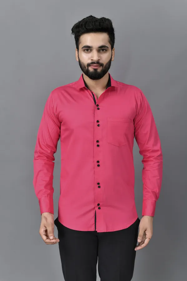 Pink_Cotton_Blend_Regular_Fit_Full_Sleeve_Solid_Hip_Length_Shirt_For_Men