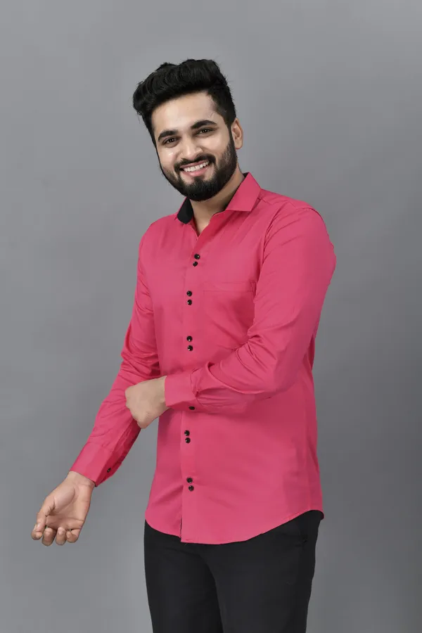 Pink_Cotton_Blend_Regular_Fit_Full_Sleeve_Solid_Hip_Length_Shirt_For_Men