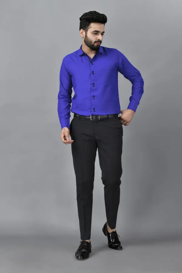 Blue_Cotton_Blend_Regular_Fit_Full_Sleeve_Solid_Hip_Length_Shirt_For_Men