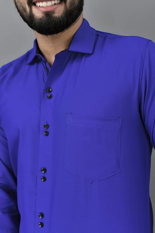 Blue_Cotton_Blend_Regular_Fit_Full_Sleeve_Solid_Hip_Length_Shirt_For_Men