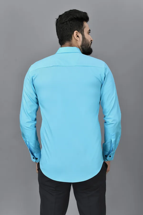 Light_Blue_Cotton_Blend_Regular_Fit_Full_Sleeve_Solid_Hip_Length_Shirt_For_Men