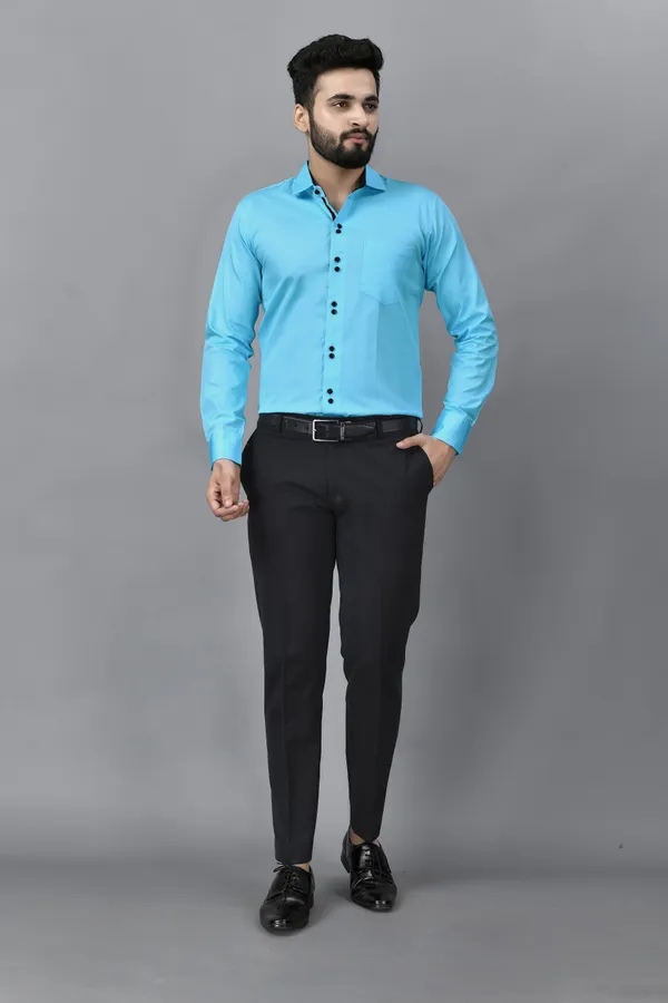 Light_Blue_Cotton_Blend_Regular_Fit_Full_Sleeve_Solid_Hip_Length_Shirt_For_Men