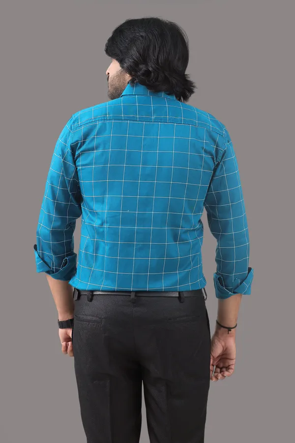 Blue_Cotton_Blend_Regular_Fit_Full_Sleeve_Checkered_Hip_Length_Shirt_For_Men
