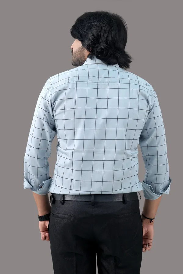 Light_Blue_Cotton_Blend_Regular_Fit_Full_Sleeve_Checkered_Hip_Length_Shirt_For_Men