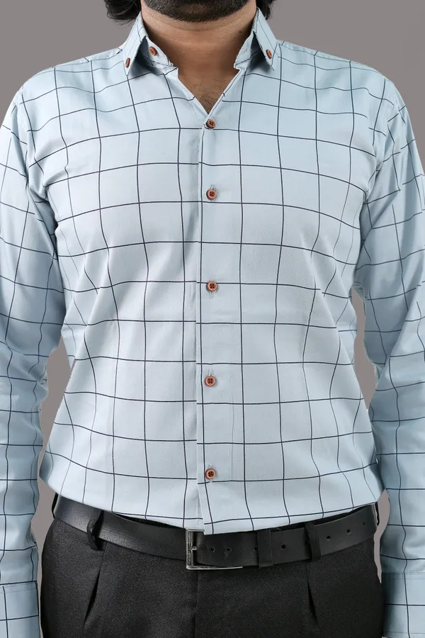 Light_Blue_Cotton_Blend_Regular_Fit_Full_Sleeve_Checkered_Hip_Length_Shirt_For_Men