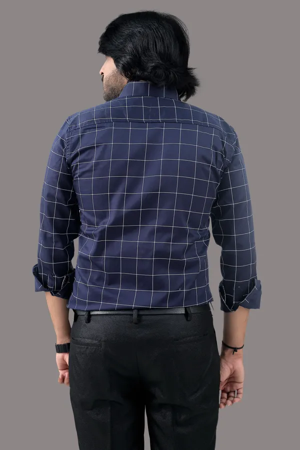 Dark_Blue_Cotton_Blend_Regular_Fit_Full_Sleeve_Checkered_Hip_Length_Shirt_For_Men