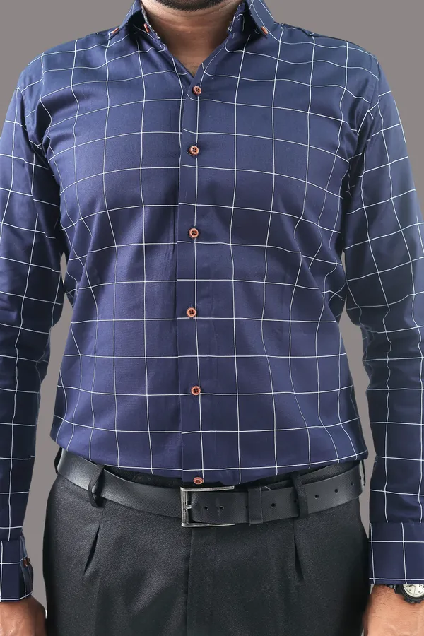 Dark_Blue_Cotton_Blend_Regular_Fit_Full_Sleeve_Checkered_Hip_Length_Shirt_For_Men