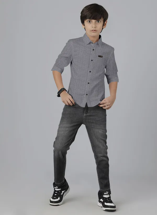 Grey_Polycotton_Regular_Fit_Full_Sleeve_Self_Design_Long_Shirt_For_Boys