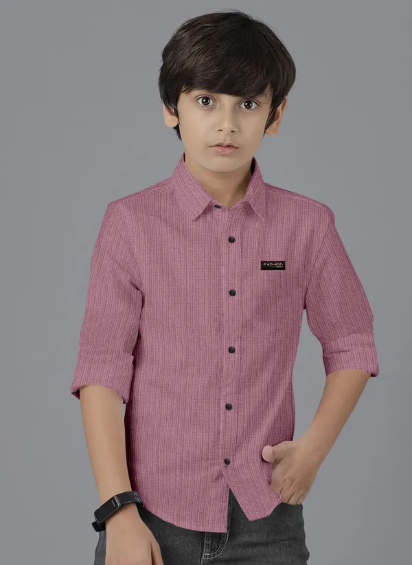 Pink_Polycotton_Regular_Fit_Full_Sleeve_Self_Design_Long_Shirt_For_Boys