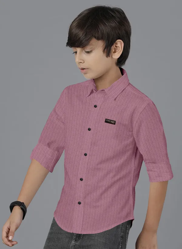 Pink_Polycotton_Regular_Fit_Full_Sleeve_Self_Design_Long_Shirt_For_Boys