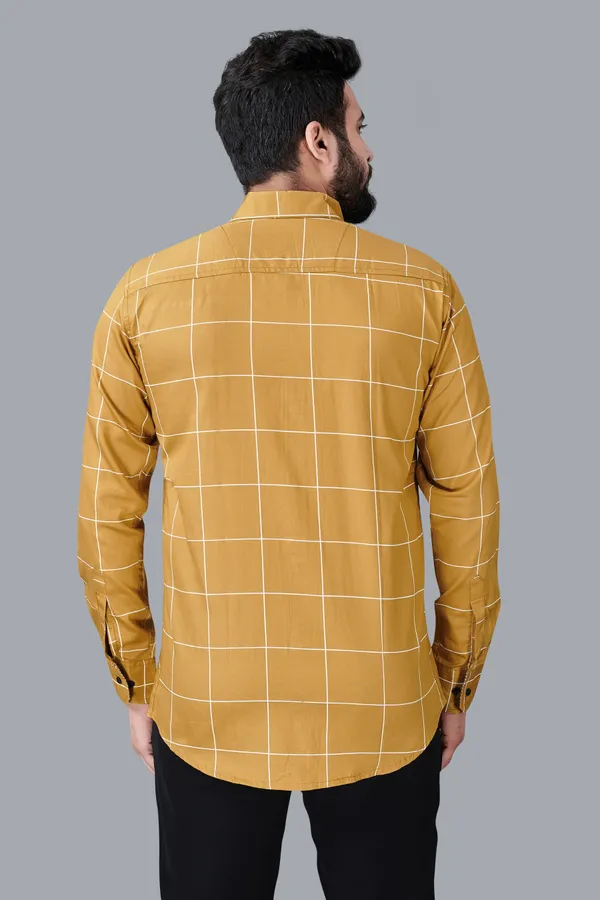 Yellow_Cotton_Blend_Regular_Fit_Full_Sleeve_Checkered_Long_Shirt_For_Men