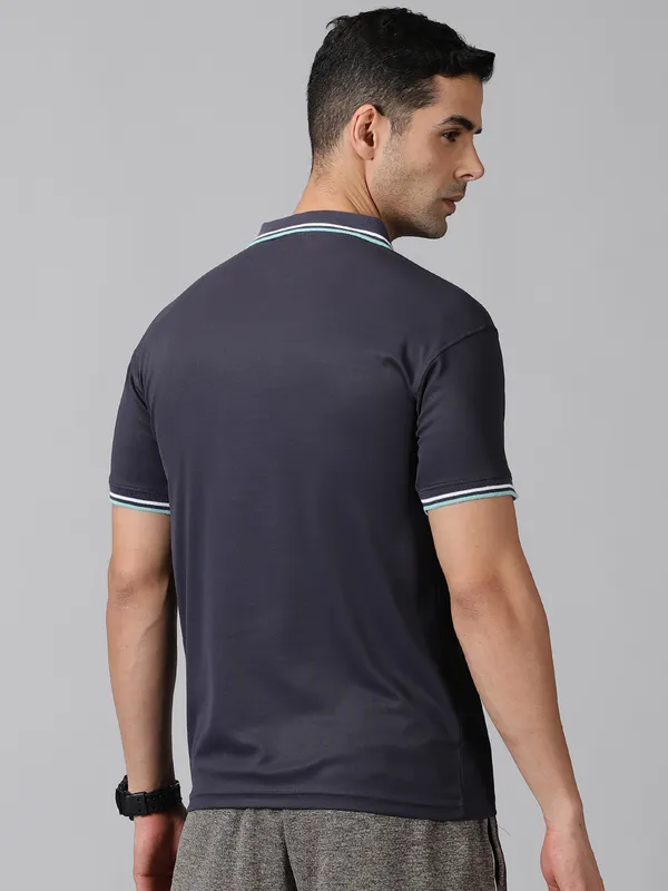 Grey_Polyester_Striped_Polo_Neck_Slim_Fit_Short_Sleeve_T-Shirt_For_Men
