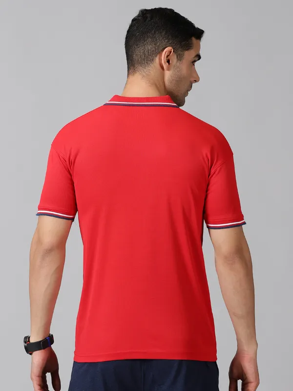 Red_Polyester_Striped_Polo_Neck_Slim_Fit_Half_Sleeve_T-Shirt_For_Men