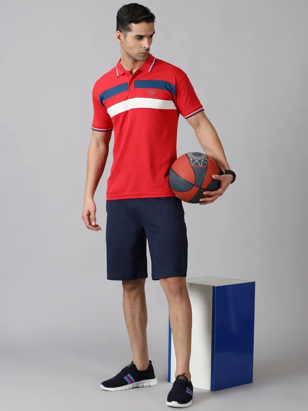 Red_Polyester_Striped_Polo_Neck_Slim_Fit_Half_Sleeve_T-Shirt_For_Men