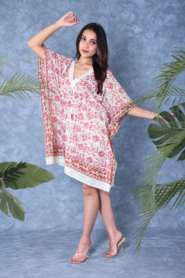 Cotton_Hand_Block_Print_Kaftan_Womens_Apparel_Fabric_Print_Swimsuit_Cover-up_Beach_Kaftan