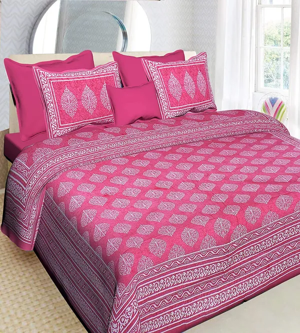 Pink_Queen_Size_Tapestry_Printed_With_2_Pillow_Cases_With_Thread_Count_(180)