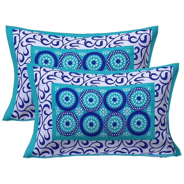 Blue_Queen_Size_Tapestry_Printed_With_2_Pillow_Cases_With_Thread_Count_(180)