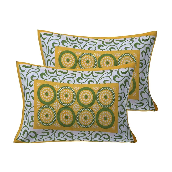 Yellow_Queen_Size_Tapestry_Printed_With_2_Pillow_Cases_With_Thread_Count_(180)