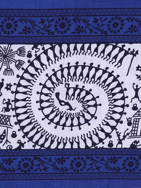 Blue_Queen_Size_Tapestry_Printed_With_2_Pillow_Cases_With_Thread_Count_(180)