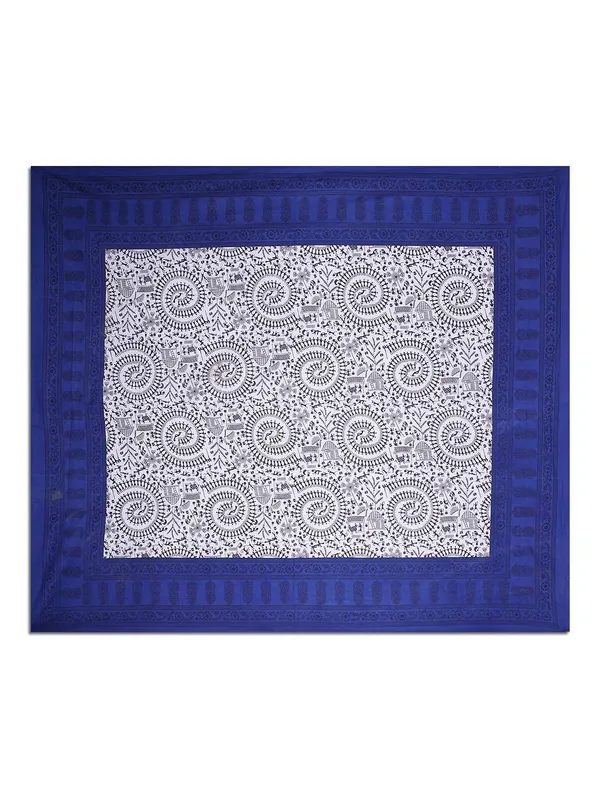 Blue_Queen_Size_Tapestry_Printed_With_2_Pillow_Cases_With_Thread_Count_(180)