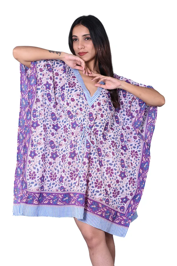 Cotton_Hand_Block_Print_Kaftan_Womens_Apparel_Fabric_Print_Swimsuit_Cover-up_Beach_Kaftan