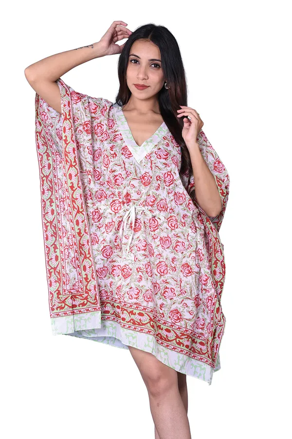 Cotton_Hand_Block_Print_Kaftan_Womens_Apparel_Fabric_Print_Swimsuit_Cover-up_Beach_Kaftan