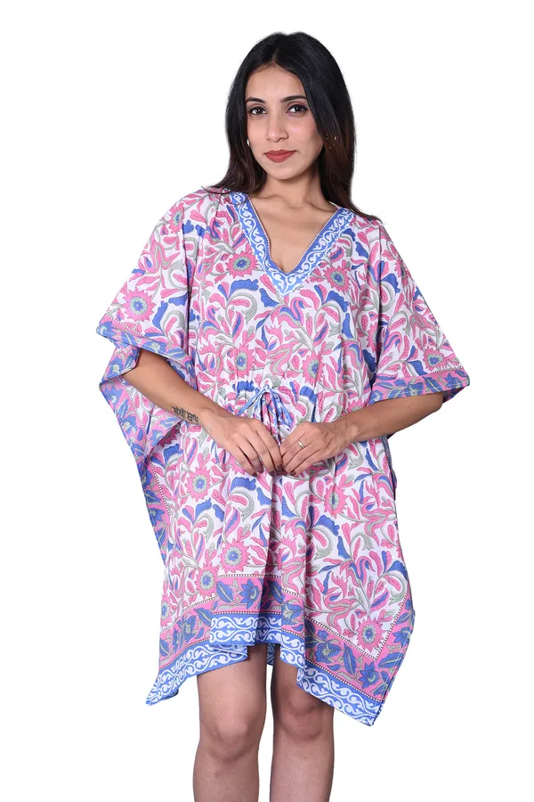 Cotton_Hand_Block_Print_Kaftan_Womens_Apparel_Fabric_Print_Swimsuit_Cover-up_Beach_Kaftan+