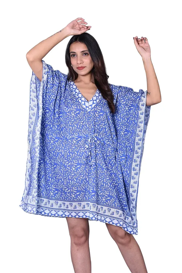 Cotton_Hand_Block_Print_Kaftan_Womens_Apparel_Fabric_Print_Swimsuit_Cover-up_Beach_Kaftan