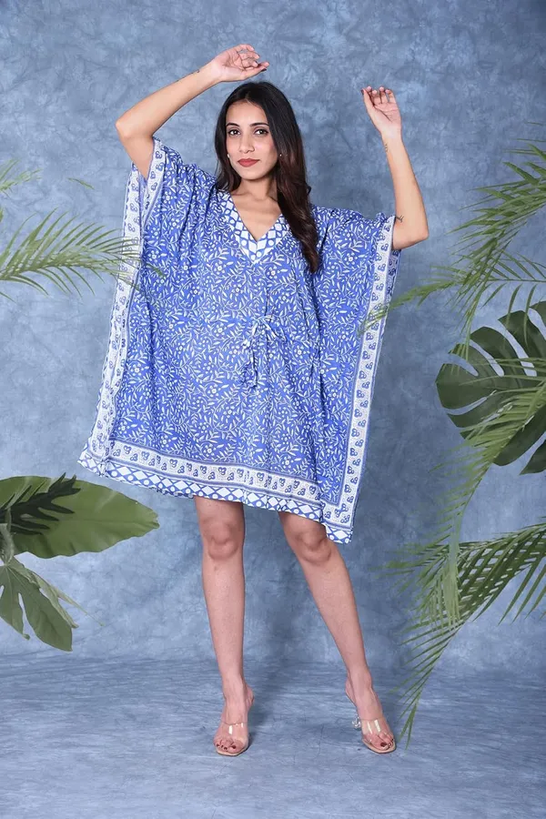 Cotton_Hand_Block_Print_Kaftan_Womens_Apparel_Fabric_Print_Swimsuit_Cover-up_Beach_Kaftan