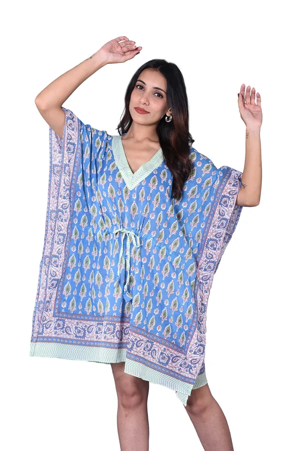 Cotton_Hand_Block_Print_Kaftan_Womens_Apparel_Fabric_Print_Swimsuit_Cover-up_Beach_Kaftan