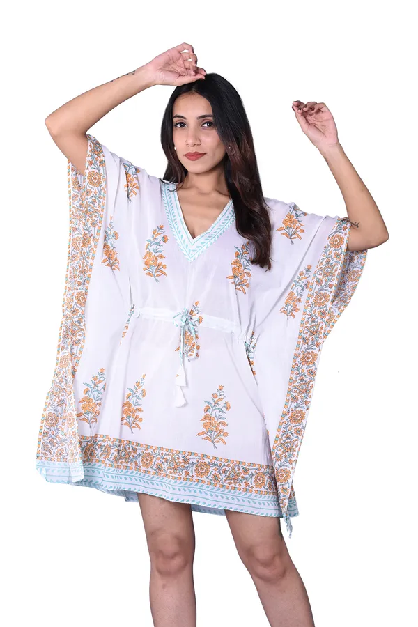 Cotton_Hand_Block_Print_Kaftan_Womens_Apparel_Fabric_Print_Swimsuit_Cover-up_Beach_Kaftan