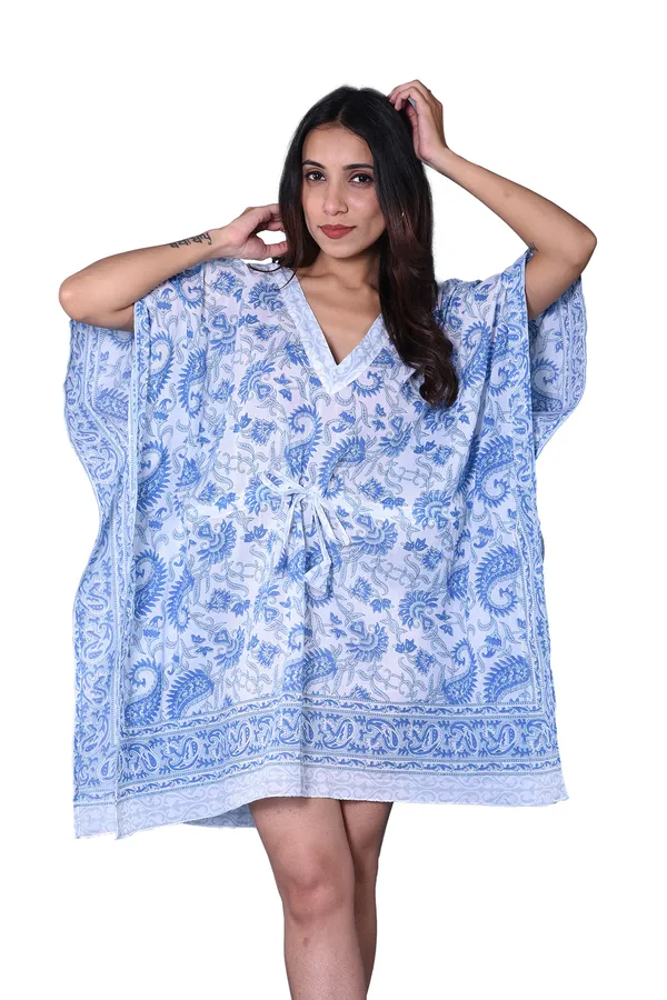 Cotton_Hand_Block_Print_Kaftan_Womens_Apparel_Fabric_Print_Swimsuit_Cover-up_Beach_Kaftan