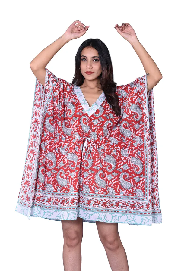 Cotton_Hand_Block_Print_Kaftan_Womens_Apparel_Fabric_Print_Swimsuit_Cover-up_Beach_Kaftan