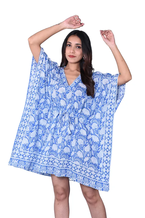 Cotton_Hand_Block_Print_Kaftan_Womens_Apparel_Fabric_Print_Swimsuit_Cover-up_Beach_Kaftan