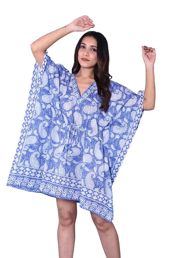Cotton_Hand_Block_Print_Kaftan_Womens_Apparel_Fabric_Print_Swimsuit_Cover-up_Beach_Kaftan