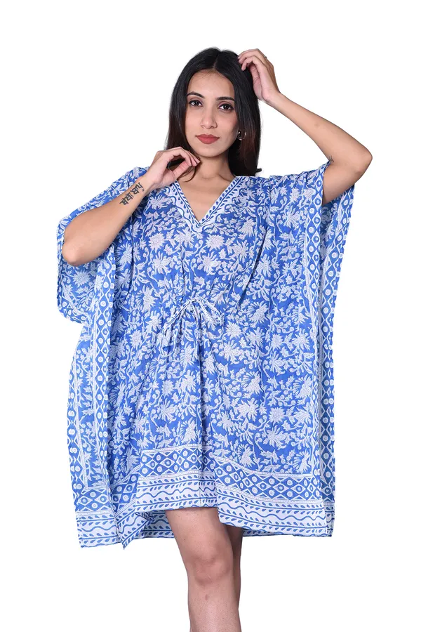 Cotton_Hand_Block_Print_Kaftan_Womens_Apparel_Fabric_Print_Swimsuit_Cover-up_Beach_Kaftan