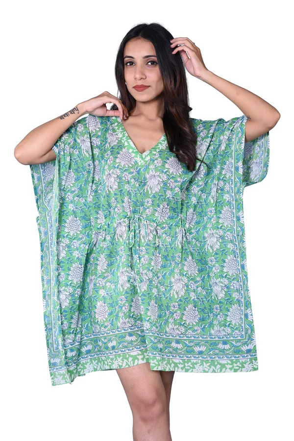Cotton_Hand_Block_Print_Kaftan_Womens_Apparel_Fabric_Print_Swimsuit_Cover-up_Beach_Kaftan