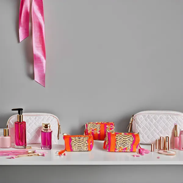 Multicolor_Cosmetic_Bags_Set,_3_Piece_Make_Up_Organizer_Bag_Storage_Bags_With_Zipper_Closure,_Dark_Pink,_One_Size,_Makeup_Bag
