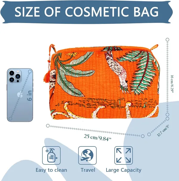 Multicolor_Cosmetic_Bags_Set,_3_Piece_Make_Up_Organizer_Bag_Storage_Bags_With_Zipper_Closure,_Orange,_One_Size,_Makeup_Bag