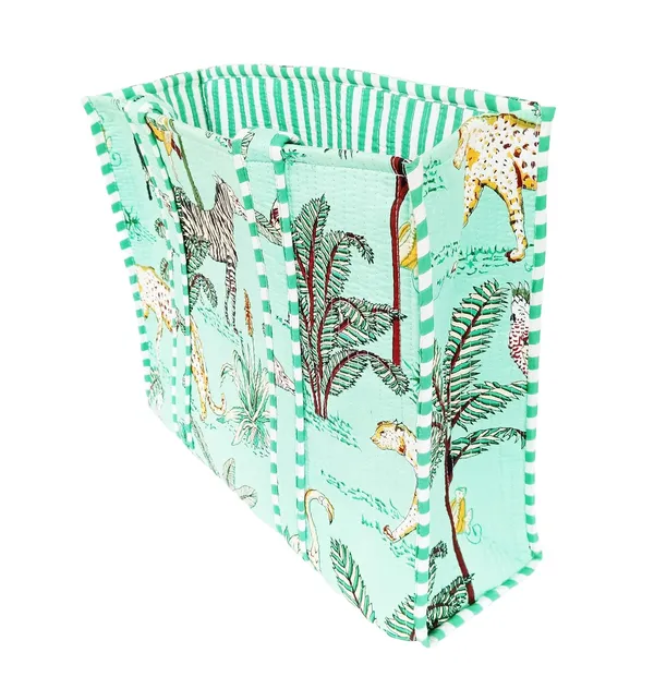 Green_Quilted_Cotton_Women_Beautiful_Printed_Grocery_Shopping_Bag