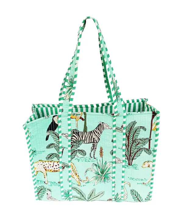 Green_Quilted_Cotton_Women_Beautiful_Printed_Grocery_Shopping_Bag