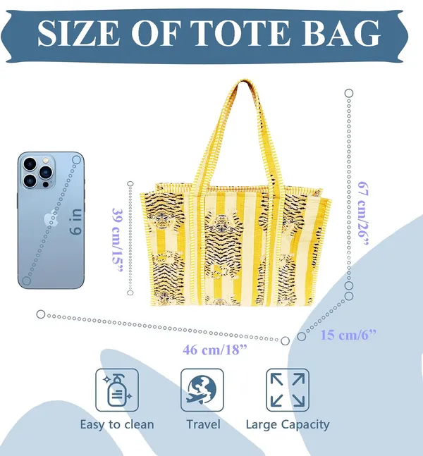 Light_Yellow_Quilted_Cotton_Women_Beautiful_Printed_Grocery_Shopping_Bag